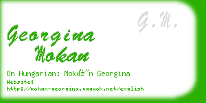 georgina mokan business card